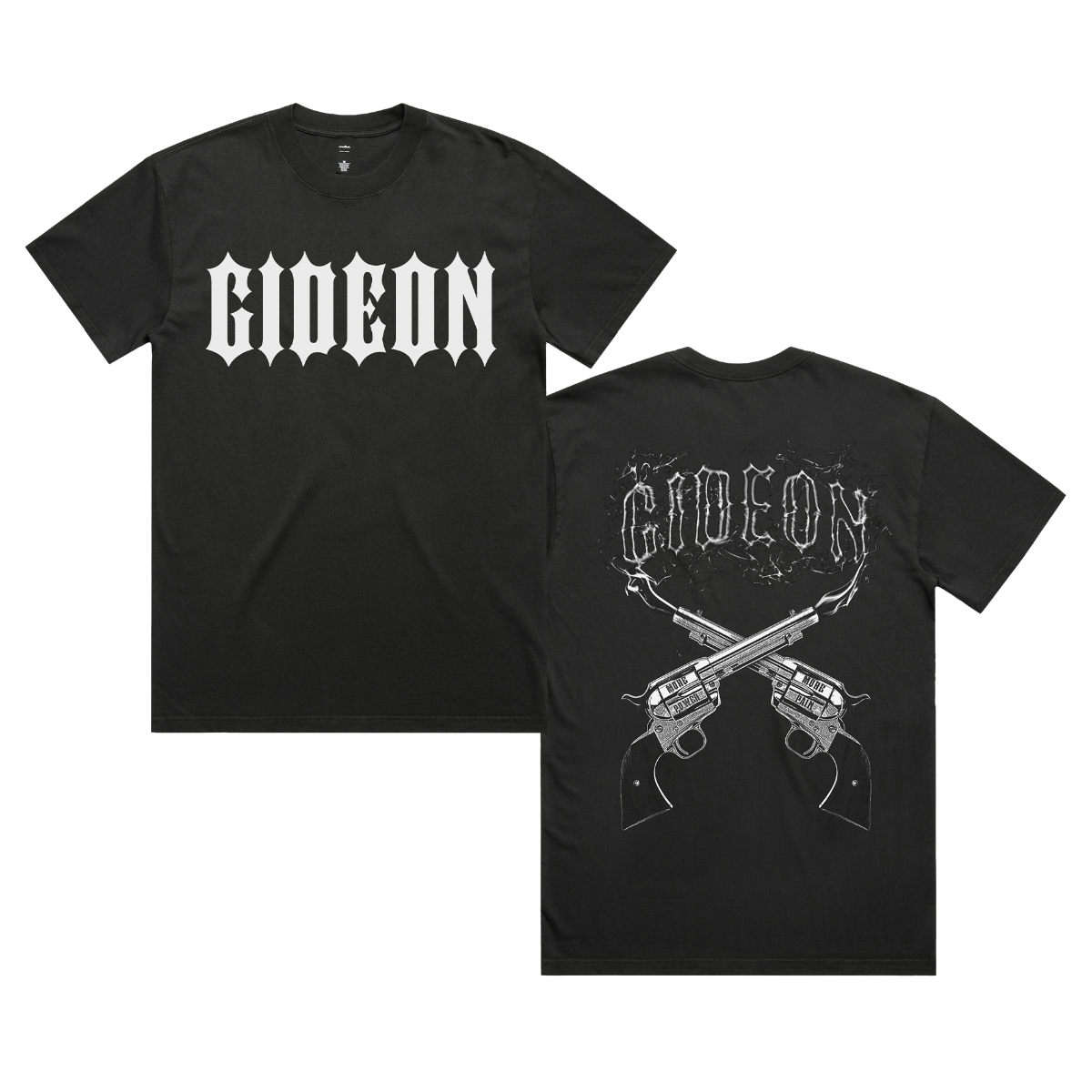 SMOKING REVOLVER // Tee (Faded Coal) – Merch Warfare
