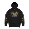 Signs of the Swarm album cover hoodie with official deathcore artwork – heavyweight band merch from Merch Warfare