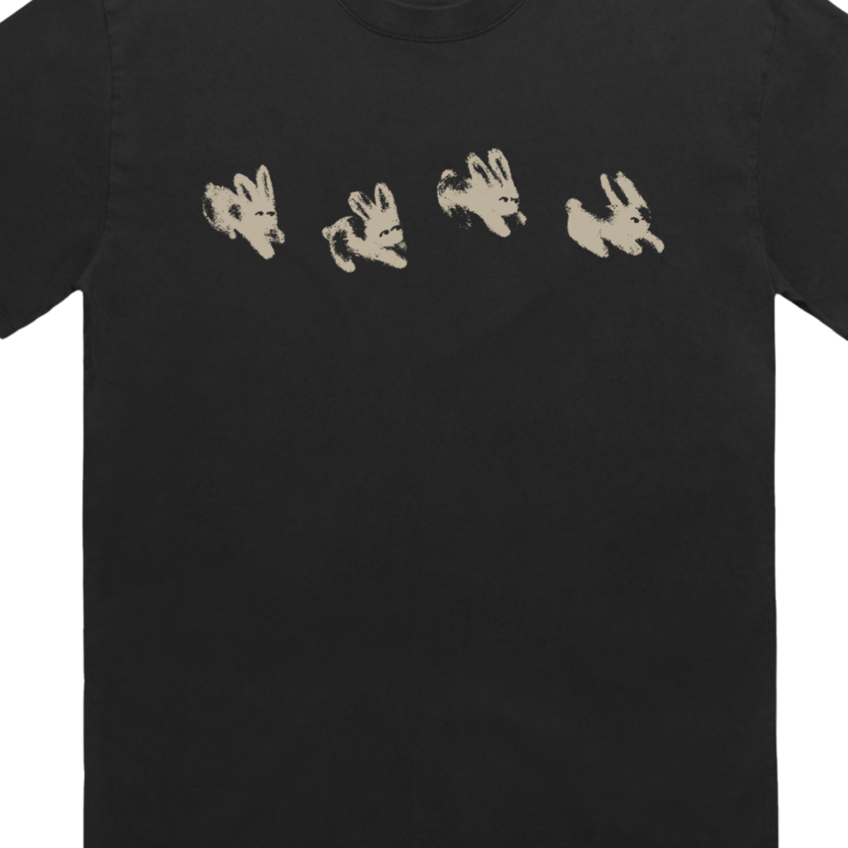 RABBITS // Tee ( Black) PREORDER – Merch Warfare