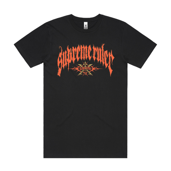 Kublai Khan TX Supreme Ruler design on black t shirt available at Merch Warfare Australia