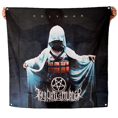 Thy Art Is Murder Holy War album artwork wall flag merch warfare deathcore death metal TAIM