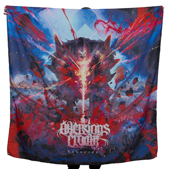 Aversions Crown Xenocide album artwork cover wall flag merch warfare nuclear blast deathcore death metal